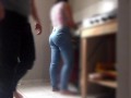 my step-cousin gets horny in the kitchen and i fuck her hard