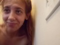 Milf Sloppy sucking and choking on small toy