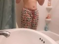 Pee desperation and orgasm in pjs (still haven't peed, cum see me in the morning)