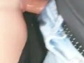 My Date Fucked My Squirting Pussy In Public and Cum on my Stockings And Sent My Husband the Video