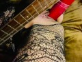 Diablo fucks bass guitar, ultimate rock girl and cums hard 
