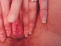Hairy hippie lesbian pussy spread wide to fit five fingers in and rub clit til wet asmr orgasm
