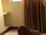 Window dick flash for maid in balcony 