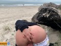 Hidden handjob on the beach, people near! Real Amateur