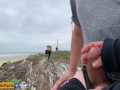 Hidden handjob on the beach, people near! Real Amateur