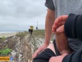 Hidden handjob on the beach, people near! Real Amateur
