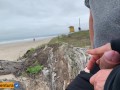 Hidden handjob on the beach, people near! Real Amateur