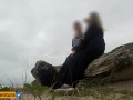 Hidden handjob on the beach, people near! Real Amateur