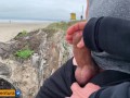 Hidden handjob on the beach, people near! Real Amateur