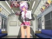 3D HENTAI Subway schoolgirl let her butt be inserted