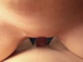 POV Wet pussy cameltoe sliding and rubbing cock for huge cumming