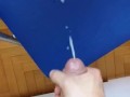 Huge cumshot on the chair for my gf