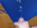 Huge cumshot on the chair for my gf