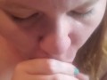 Sucking my husbands dick, With POV, and swallowing his cum at the end