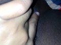 Hairy black pussy throbbing