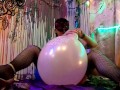 Balloon fetish B2P, blowing, pop, hump, balloon pussy stuff & fuck 2 cum popping W all body parts!HD
