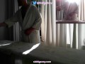 Wimp client out in when Massage gets rough FEMDOM Masseuse CFNM Handjob