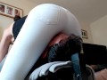 Facesitting and smothering the face chair in white Jean's! Sexy Fullweight faceseat!!