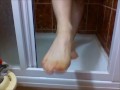 Master Sweetblueyes Feet Fetish Play in the Shower