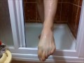 Master Sweetblueyes Feet Fetish Play in the Shower