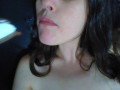 Naked HAIRY Girl Poses & Eats Ice Cream Sandwich MOUTH OPEN Nom Nom Food Fetishes are Fun to Feed!