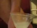 Cumming in a glass, ready to drink