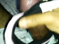 Horny boy moan and groan massaging his dick with mom underwear with dirty talk