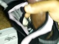 Horny boy moan and groan massaging his dick with mom underwear with dirty talk