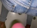 BlowJob and cum on my Ass then clean by he Pee on my ass in jeans Full Video on ModelHub