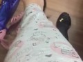 @tici_feet IG ticii_feet tici feet dangling the black shoes