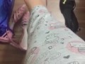 @tici_feet IG ticii_feet tici feet dangling the black shoes