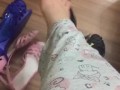@tici_feet IG ticii_feet tici feet dangling the black shoes