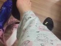 @tici_feet IG ticii_feet tici feet dangling the black shoes