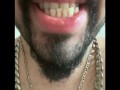 Tongue ASMR sticking out with teeth! Suck my tongue please 