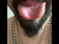 Tongue ASMR sticking out with teeth! Suck my tongue please 