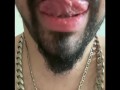 Tongue ASMR sticking out with teeth! Suck my tongue please 