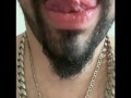 Tongue ASMR sticking out with teeth! Suck my tongue please 