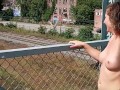 Sexxycandyxxx strip in public