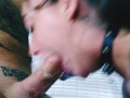 Intense sloppy mouth dick sucking for messy messy ORAL CREAMPIE