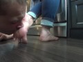 Sexy MILF has her PERFECT Wrinkled soles Licked while she's Cooking!