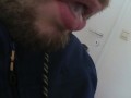 Lusttropfen vom eigenen Schwanz - Precum abgeleckt, probiert und brav geschluckt :-P