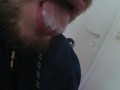 Lusttropfen vom eigenen Schwanz - Precum abgeleckt, probiert und brav geschluckt :-P