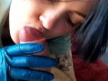 Just a quick blowjob from a dirty nurse