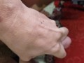 White Cock edited from 3 short clips, Jerking off to porn! Coconut oil, tasty dick