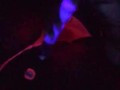 Step sis with nice feet caught squirting under the  black light. 