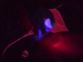 Step sis with nice feet caught squirting under the  black light. 