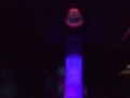 Step sis with nice feet caught squirting under the  black light. 