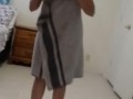 tease in a bath towel