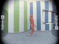 VR 3D 4K - BIG FAKE BOOBS BIMBO BLONDE GIRL IN MICRO BIKINI TEASING HOT BODY - OCULUS QUEST 2
