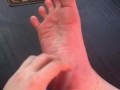 Princess tickles herself! Shes very ticklish!